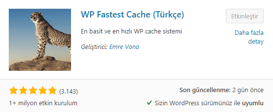 WP Fastest Cache Kurulum ve Ayarları