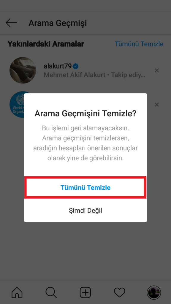 Instagram Arama Geçmişi Nasıl Silinir?