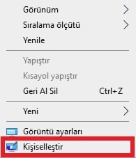 Windows 10 Fare İmleci Değiştirme
